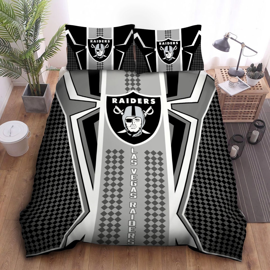 Custom Name Las Vegas Raiders Bedding Set Custom Name Las Etsy