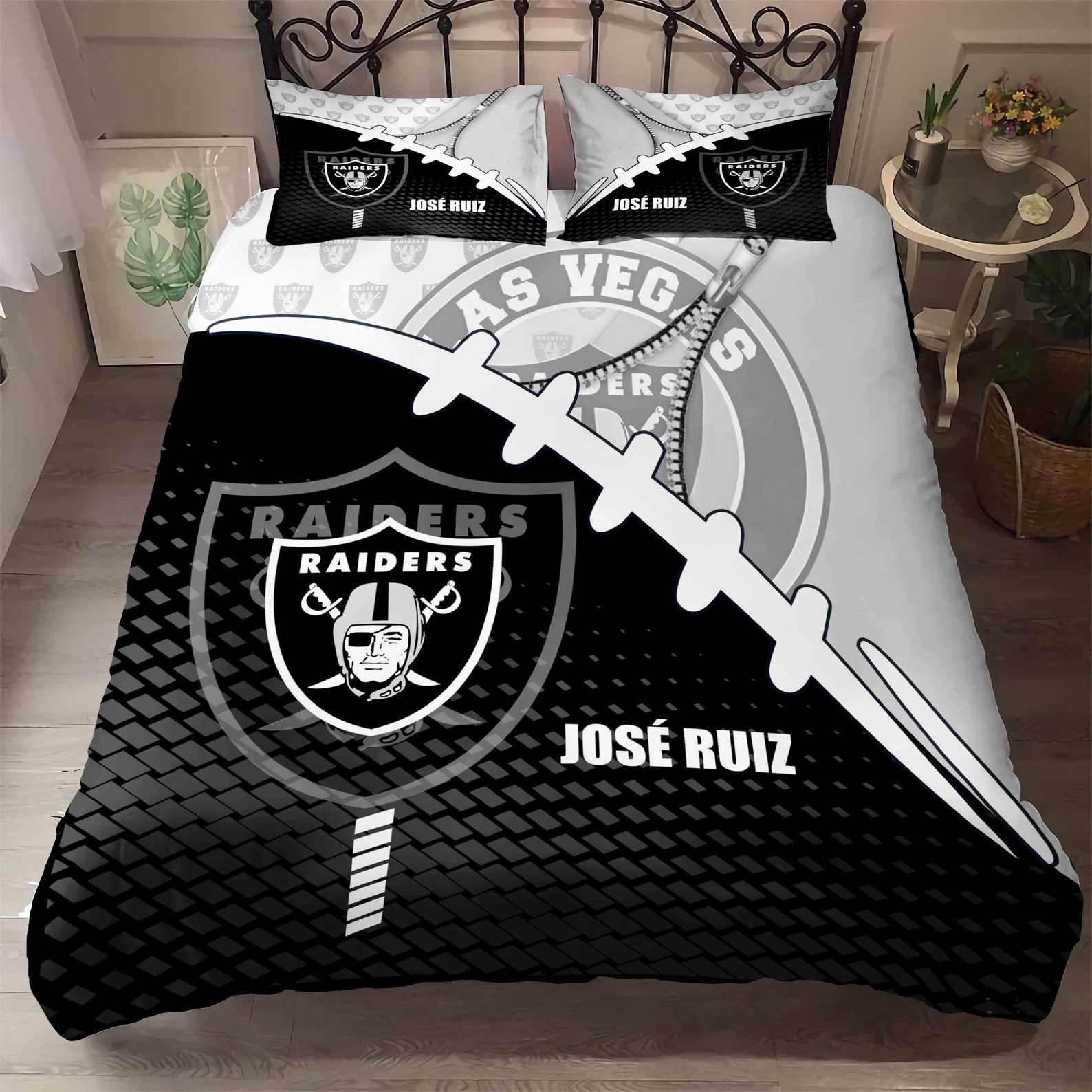 Custom Name Las Vegas Raiders Bedding Set Personalized LVR Etsy