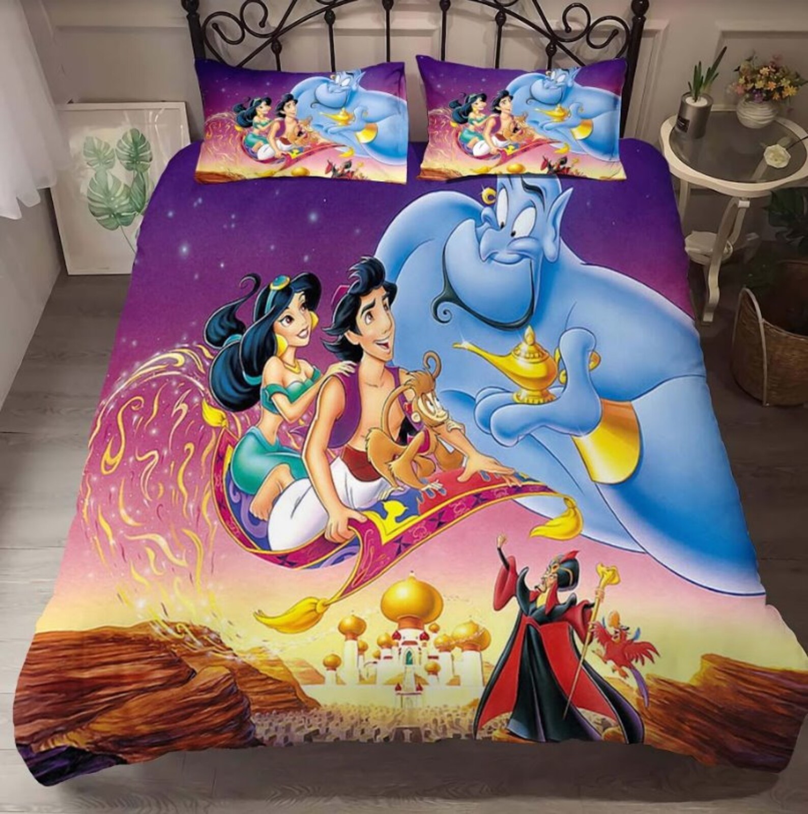 Aladdin and Jasmine bedding set Aladdin Disney bedding set Etsy
