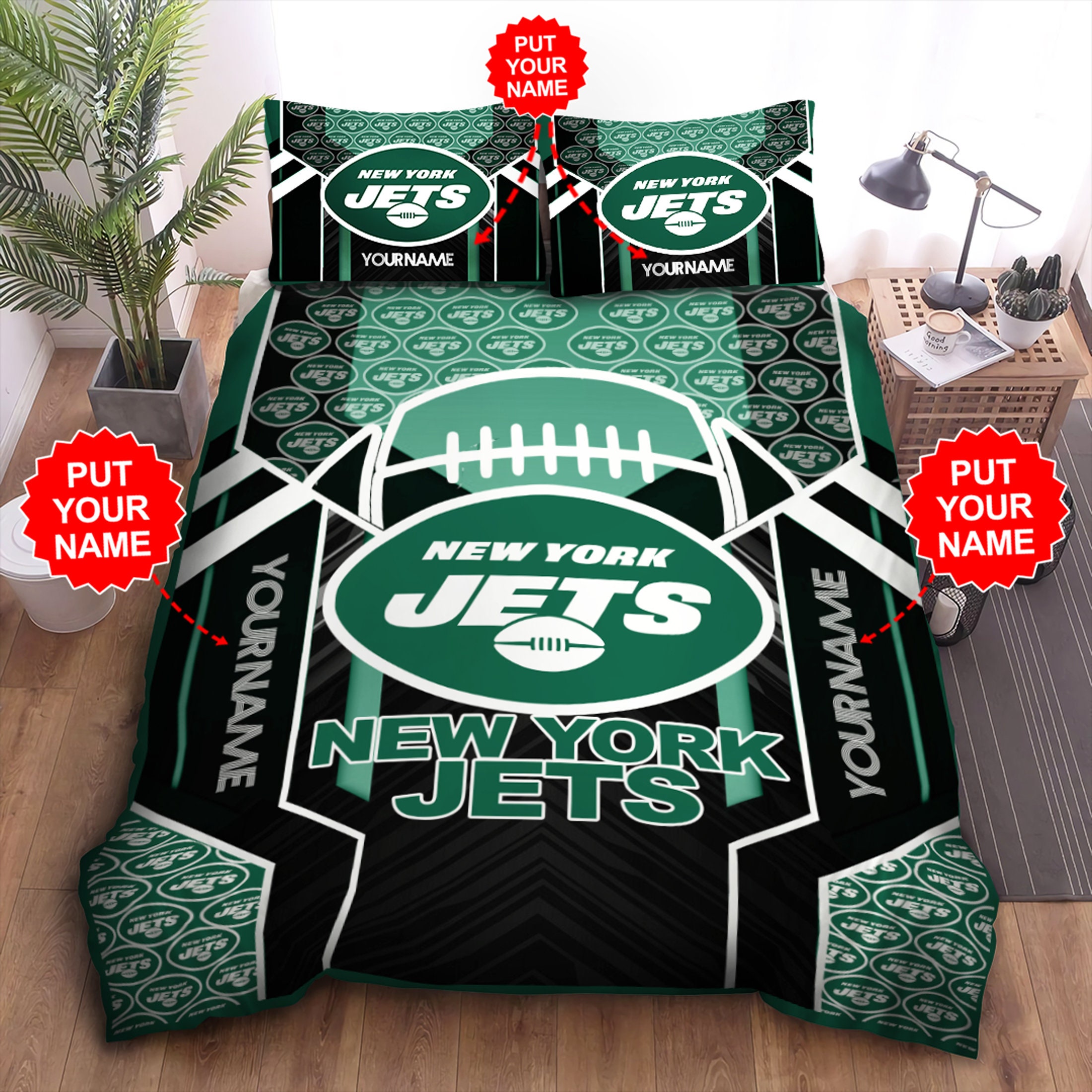 New York Jets Bedding Set New York Jets Duvet Covers Set Etsy