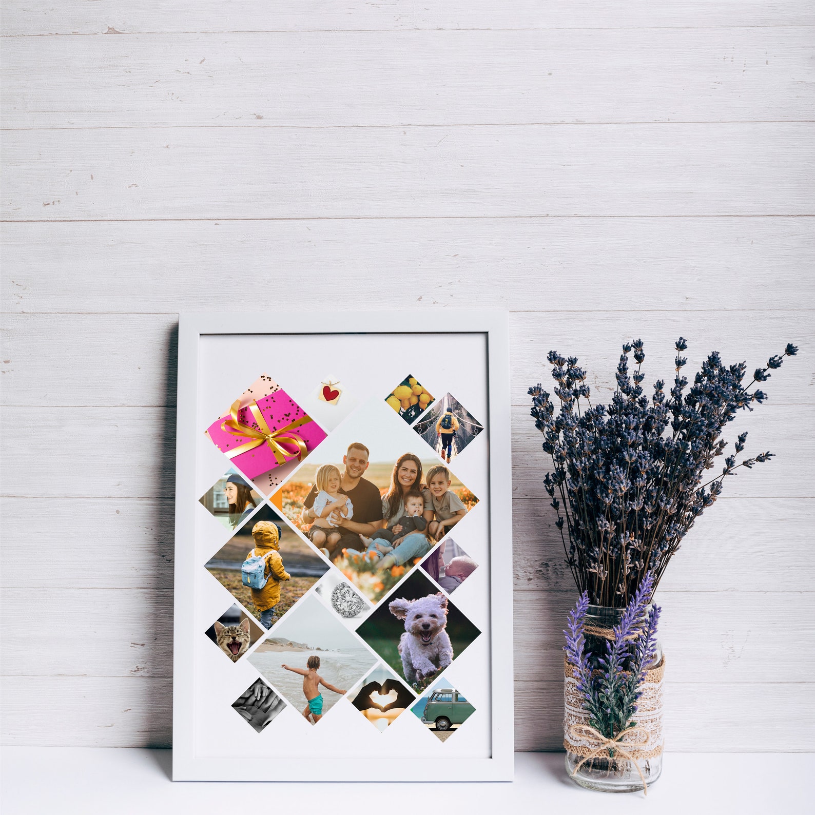 Photo Collage Family Photo A3 A3 A4 A5 A6 Unframed Etsy