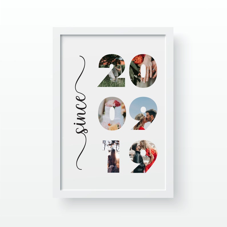 Photo Collage Since Collage A3 A3 A4 A5 A6 Unframed Etsy