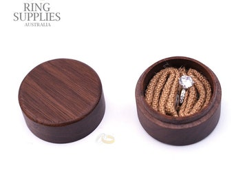 Walnut Round Ring Presentation Box