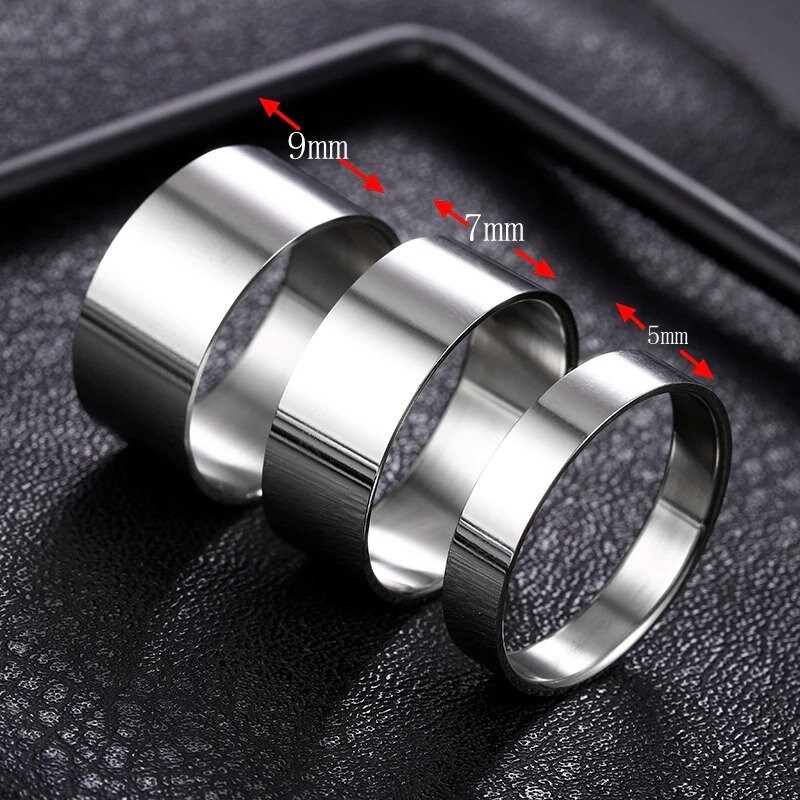 Three Part Rings Stainless Steel Three Part Ring Blank for Bent Wood and Other Inlay ...