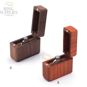 Wooden Rectangular Ring Presentation Box