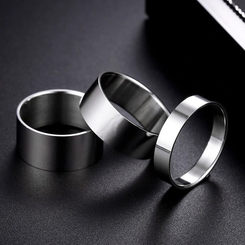 Three Part Rings Stainless Steel Three Part Ring Blank for Bent Wood and Other Inlay ...