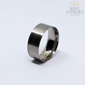 8mm Titanium ring core, comfort fit