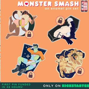 Monster Smash: Pin-Up Enamel Pins