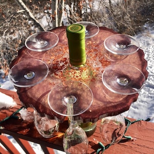 Wine Glass/Bottle Stand - 6 glass holder - Autumn&#39;s Andromeda