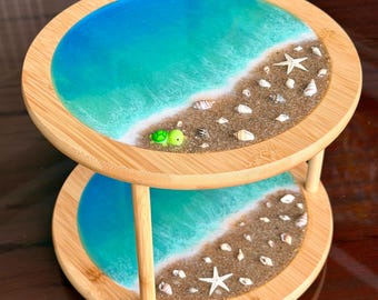 Beach Lazy Susan - 2 tier