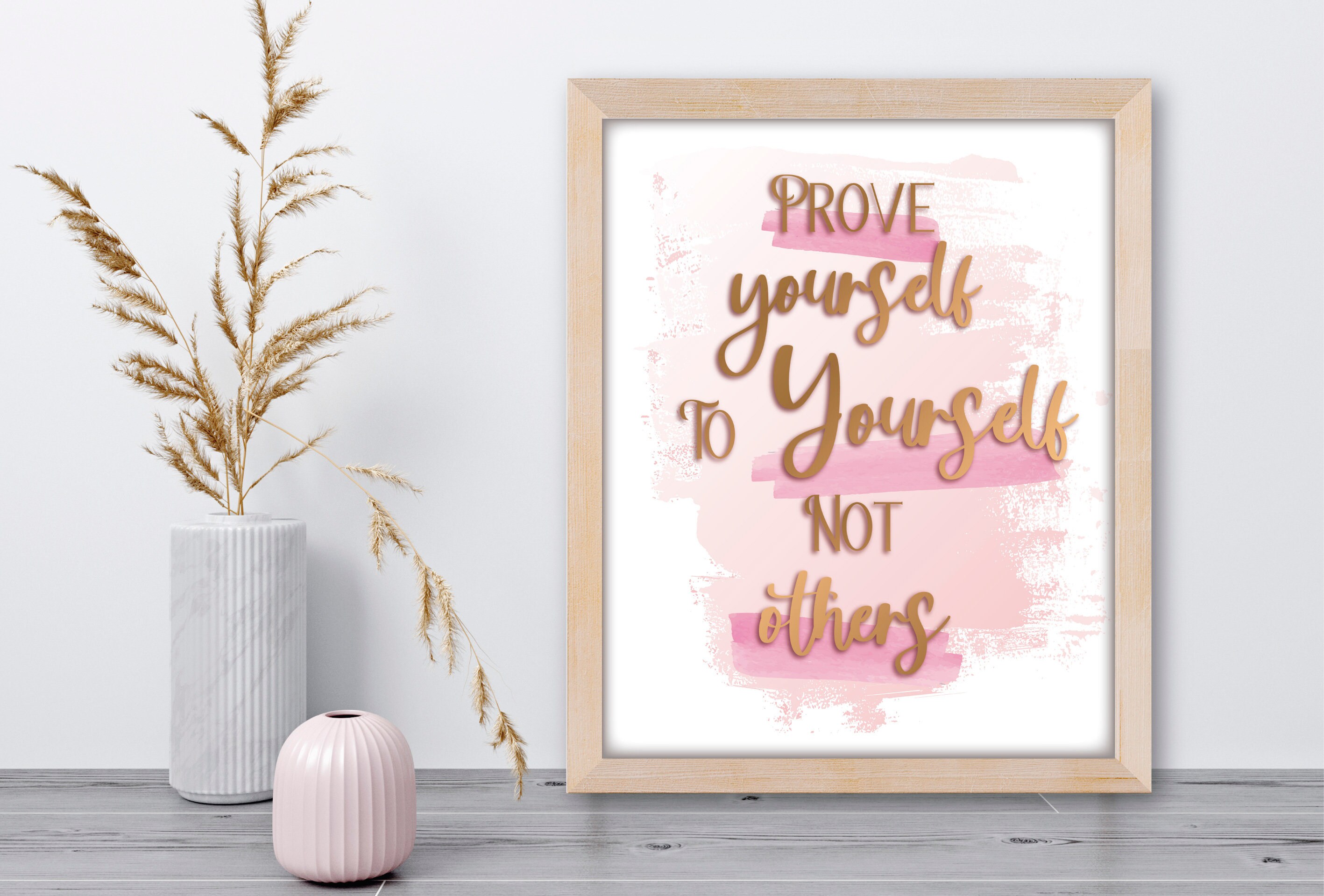 Prove yourself to yourself not others inspirational quote wall Etsy