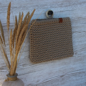 ARNA maat M hangende platte mand, hanging basket, haakmand, witte mand, haakmand, trendy mand, hygge decoratie