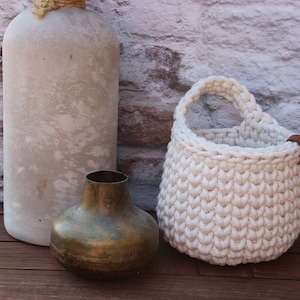 SUZON hangmand Maat S, 18 kleuren, gehaakte mand, hanging basket, hygge decoratie, speelgoedmand, baby luiermand