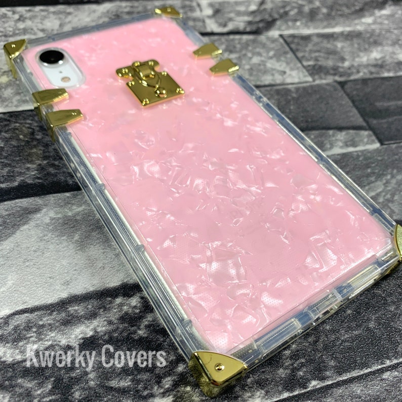 Trunk Phone Case / Crystal Iridescent Marble Effect / iPhone Etsy