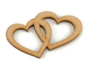 Interlaced Hearts: MDF Craft Shape, Wedding Anniversary Decor
