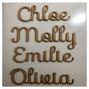 Personalised Script Names Words & Letters MDF Wooden letters, MDF Words, Names,Letters, Nursery Decoration