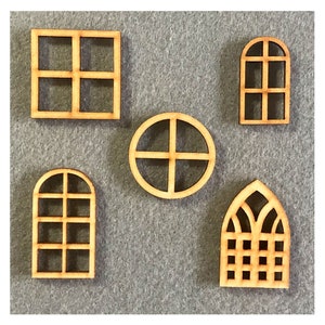 MDF Crafting Windows: Dollhouse Window Shapes, Embellishments