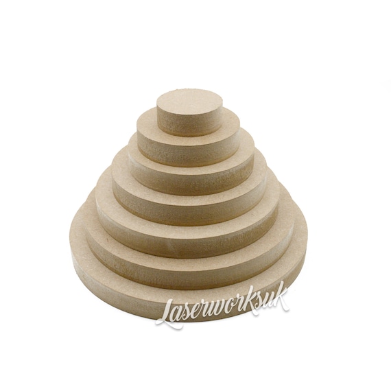 MDF Wooden Craft Circle: 18mm Thick Freestanding Shape (40mm-400mm Available)