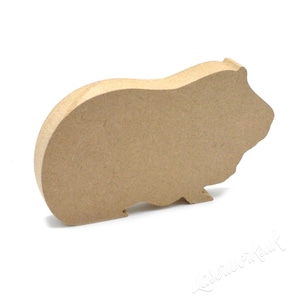 Freestanding Guinee Pig Wooden Craft Shapes - 18mm thick MDF Blank Shape, Unpainted, Nursery Décor