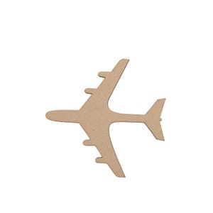 Plane MDF Craft Shapes - Wooden Aeroplane Jet Blank Decoration, Gift, Embellishments, Aircraft