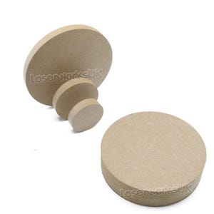 Freestanding Round Circle 18mm Thick MDF Wooden Blank Craft Shapes,  Sizes available 40mm to 400mm