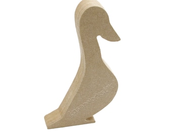 Freestanding Wooden Duck – 18mm MDF Animal Decor, Unpainted