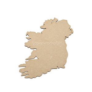 Wooden Map of Ireland Outline: Craft Shape, MDF Blank
