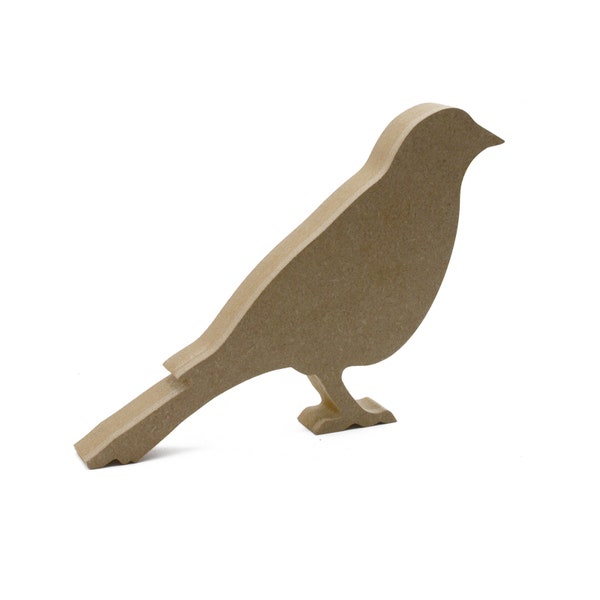 Freestanding Bird Shape - Rook, Raven, Crow, Jackdaw, Magpie, Jay, Chough 18mm MDF Wooden Craft Birds Blank Decoration