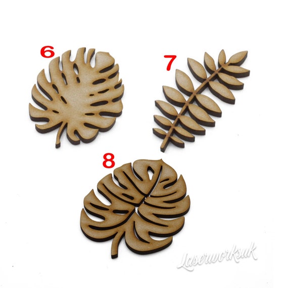 MDF Tropical Leaf Cutout: Monstera, Fern, Crafts & Embellishments