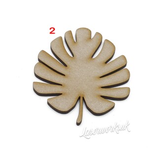 Tropical Leaf - Monstera leaf - Fern Leaf - Wooden MDF Leaves - Crafts Shapes, Wooden Leaf Cutout - Scrapbook, Embellishments, Decoration