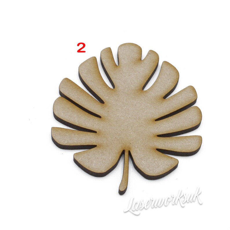 Tropical Leaf - Monstera leaf - Fern Leaf - Wooden MDF Leaves - Crafts Shapes, Wooden Leaf Cutout - Scrapbook, Embellishments, Decoration