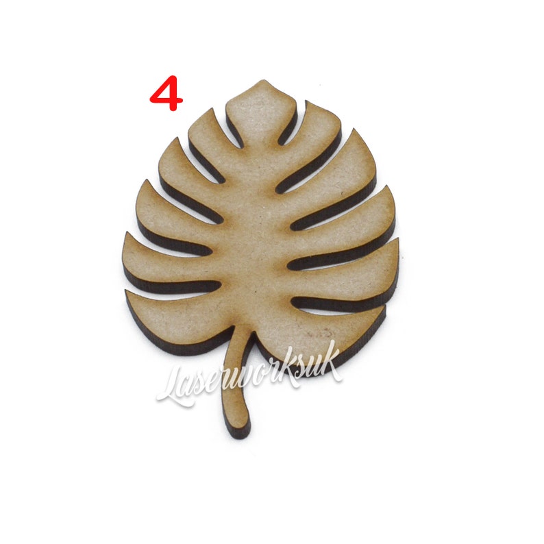 Tropical Leaf - Monstera leaf - Fern Leaf - Wooden MDF Leaves - Crafts Shapes, Wooden Leaf Cutout - Scrapbook, Embellishments, Decoration