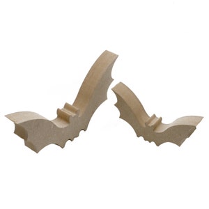 Freestanding Halloween Bats 18mm MDF Craft Shapes - Spooky Halloween Decoration, Embellishment, - MDF Bat Shapes - Wooden Bats Blank diy