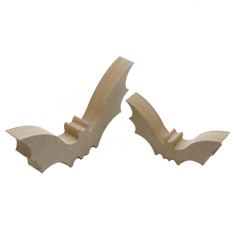 Freestanding Halloween Bats 18mm MDF Craft Shapes - Spooky Halloween Decoration, Embellishment, - MDF Bat Shapes - Wooden Bats Blank diy