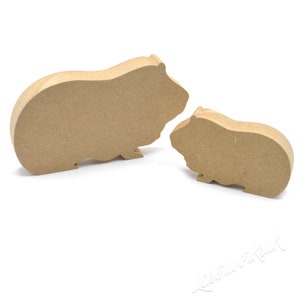 Freestanding Guinee Pig Wooden Craft Shapes - 18mm thick MDF Blank Shape, Unpainted, Nursery Décor
