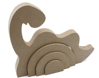 Freestanding Dinosaur Stacking Rainbow 18mm mdf wooden craft shape nursery décor