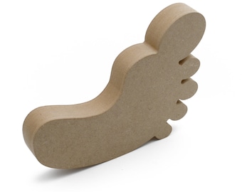 Freestanding Baby feet Childs Foot Shapes - Wooden 18mm thick MDF Blank Shape, Unpainted