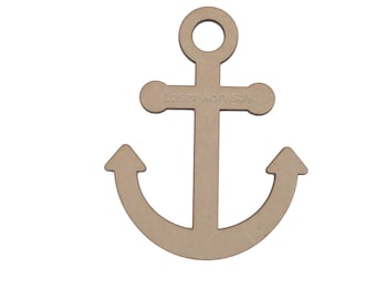 Ships Anchor - Boat Anchor - Wooden Anchor - Mdf Anchor Shape - Yacht Anchor - Nautical, Sea, Crafting, Craft Shape, Tags- Embellishments