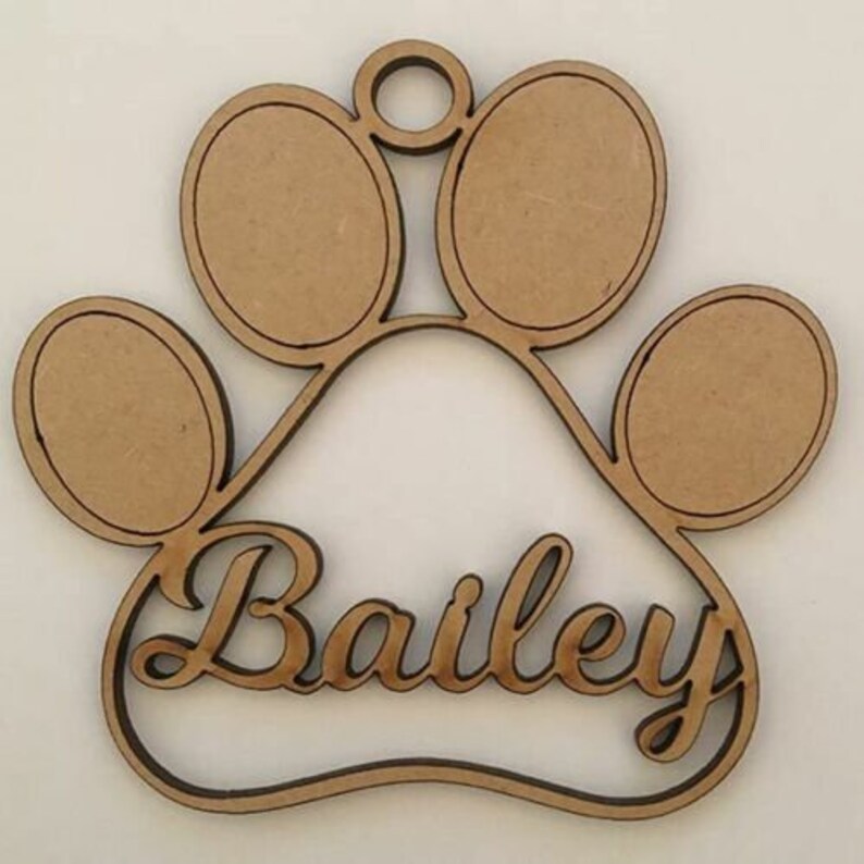 Dog Paw Shaped Bauble Personalised Pet Names Dog Groomers | Etsy UK