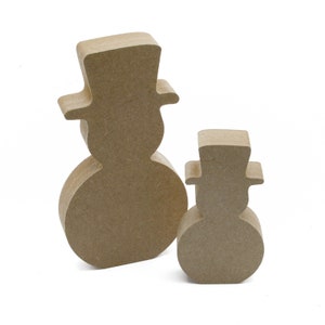 Freestanding Christmas Snowman Shape 18mm MDF Wooden Blanks Decoration - Unpainted