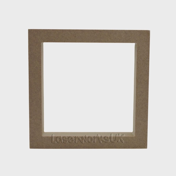 Anillos cuadrados de MDF de 18 mm: piezas en blanco para manualidades, móviles y decoración