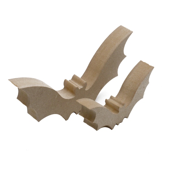 Freestanding Halloween Bats: 18mm MDF Craft Shapes