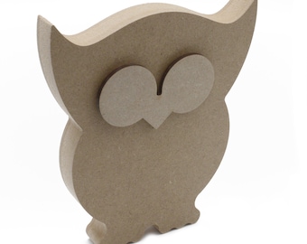 Wooden MDF Owls Halloween Bird Craft Shape Sign Blank 3mm Thick Blank 