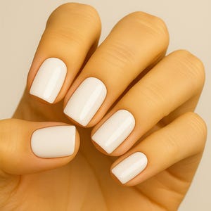 Summer Press-On Nails | Ocean Beach | Square Shape | Glossy Handmade Nail Set | Reusable | Fake Nails