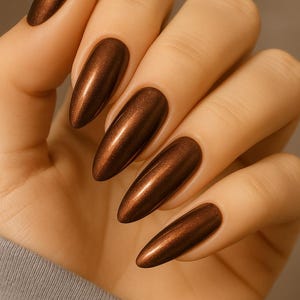 Chroom/ Bundel van 4 paar/ Chroom Press on Nails/ Press on Nails/ Kleeflipjes/ bruin chroom/ wit chroom/ zilver chroom/ brons chroom