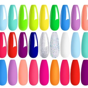 NEON Solid Color Press-On Nails | Solid Color Nails | Pick Your Own Color | Gloss or Matte | Press On Nails | Fake Nails | Glue On Nails