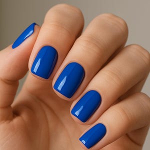 Summer Press-On Nails | Ocean Beach | Square Shape | Glossy Handmade Nail Set | Reusable | Fake Nails