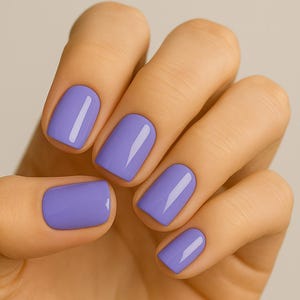 Summer Press-On Nails | Ocean Beach | Square Shape | Glossy Handmade Nail Set | Reusable | Fake Nails
