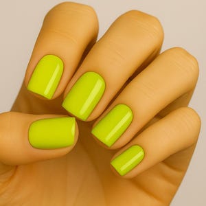 Summer Press-On Nails | Ocean Beach | Square Shape | Glossy Handmade Nail Set | Reusable | Fake Nails