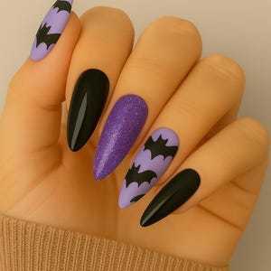 Halloween/ bats Press on Nails/ Press on Nails/ Glue on Nails/ Sticky Tabs